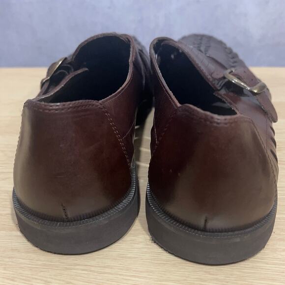 Giorgio Brutini Mens Genuine Leather Fisherman Sandals Brown Size 11D - Picture 3 of 8